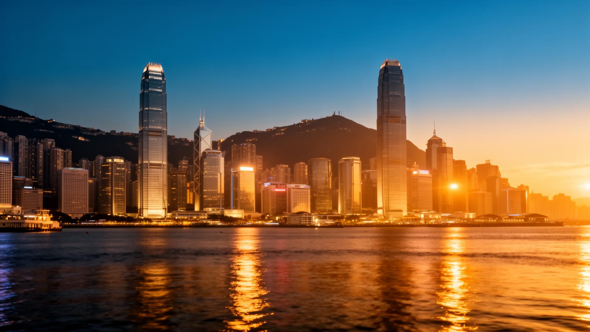 Hong Kong Victoria Harbour skyline